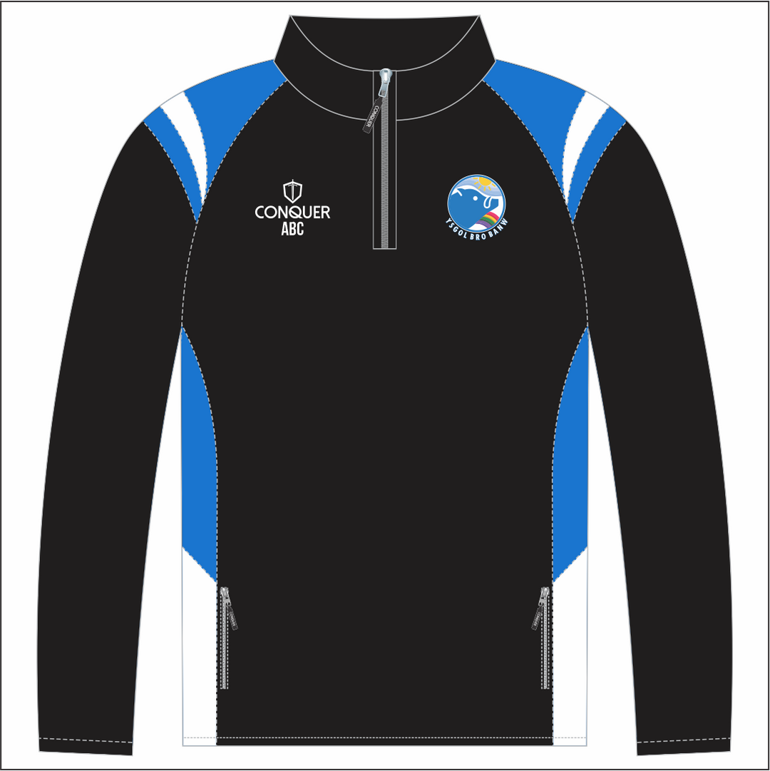 Ysgol Bro Banw 1/4 Zip Midlayer - Blue
