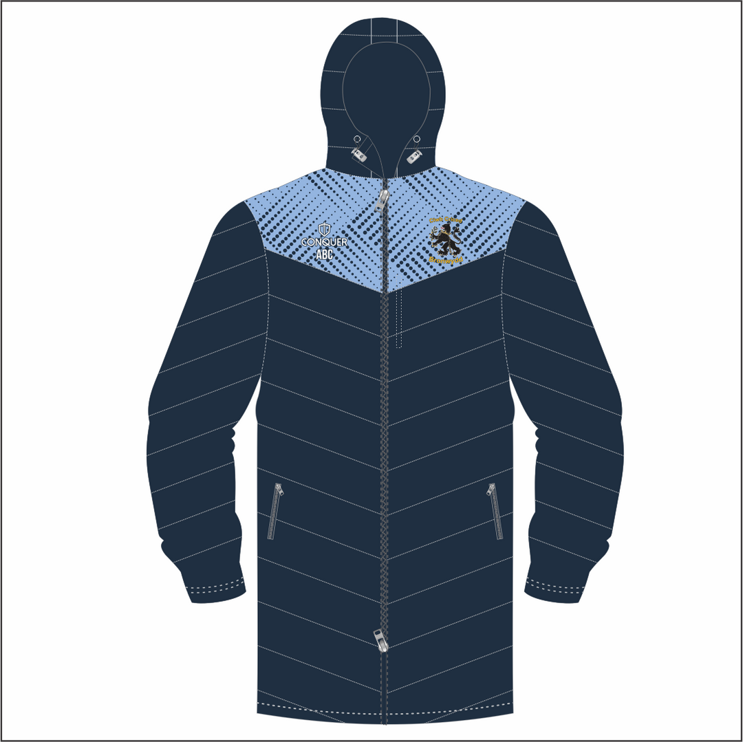 Clwb Criced Bronwydd Long Puffy Jacket