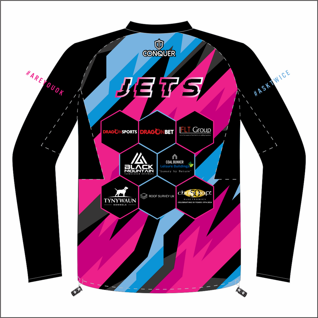 West Wales Jets Black PRO Sublimated Windbreaker
