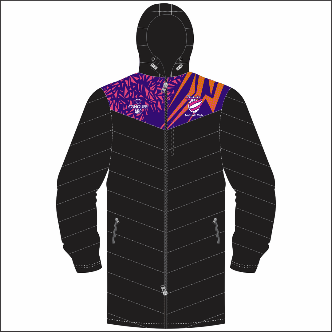 Dulais Netball Long Puffy Jacket