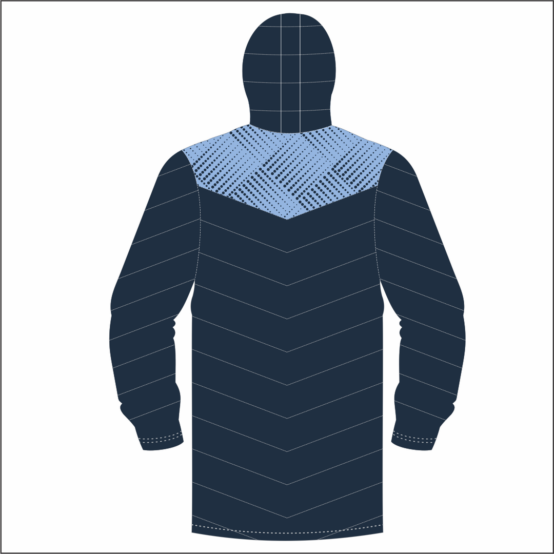 Clwb Criced Bronwydd Long Puffy Jacket