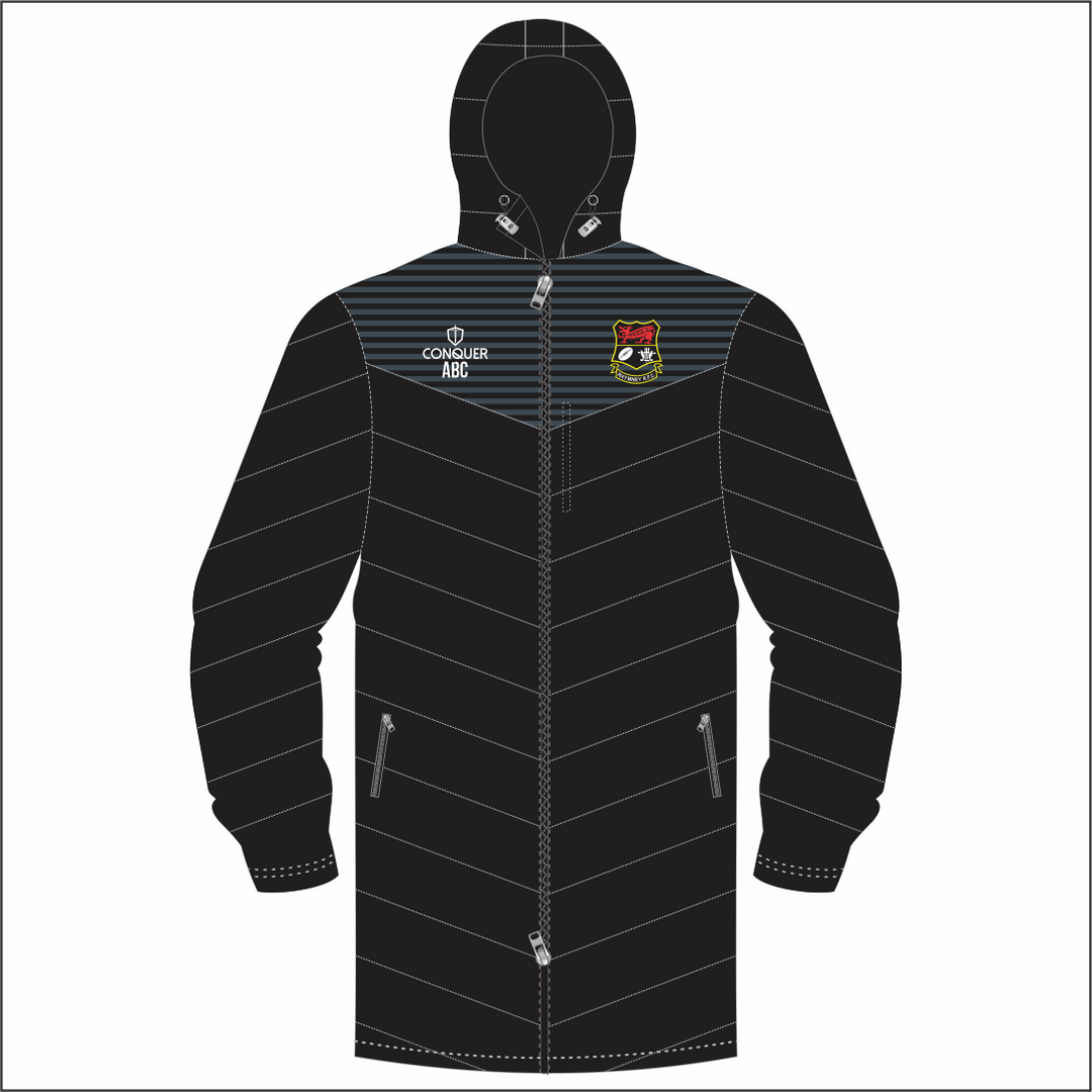 Rhymney RFC Long Puffy Jacket KIDS - 26/27