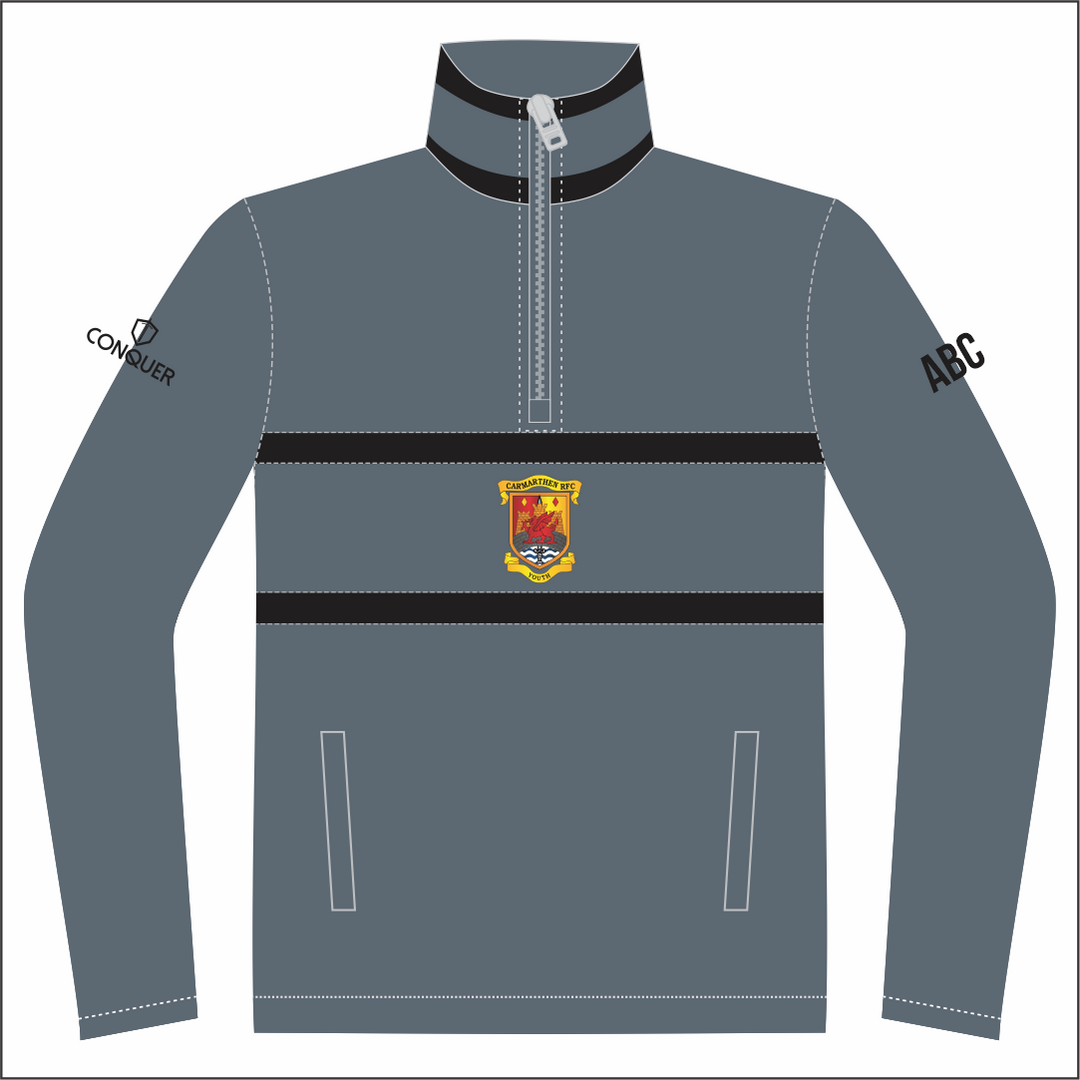 Carmarthen Quins RFC 26/27 1/4 Zip Polar Fleece Midlayer