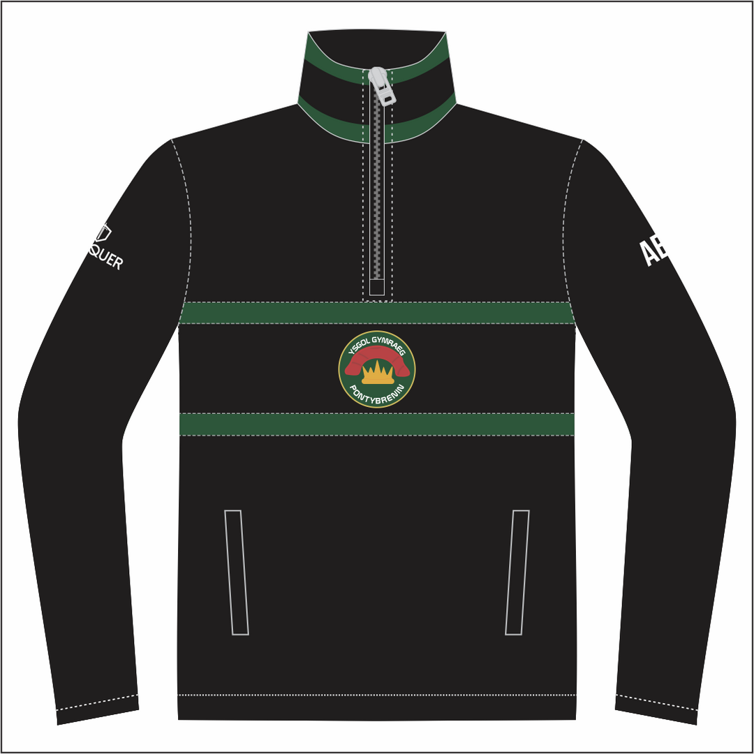 Ysgol Pontybrenin 1/4 Zip Polar Fleece Midlayer