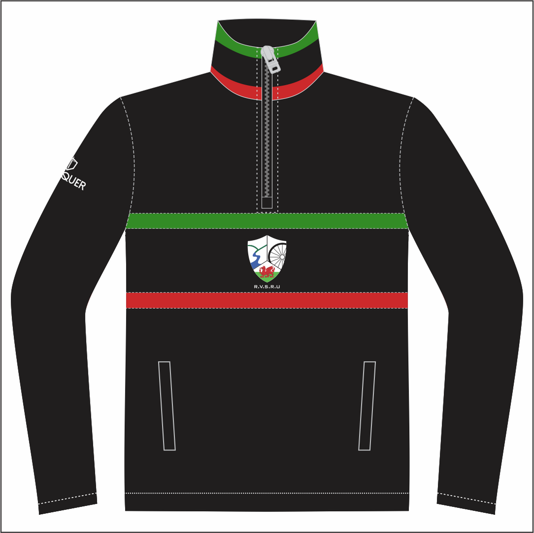 Rhymney Valley SCHOOLS 1/4 Zip Polar Fleece Midlayer