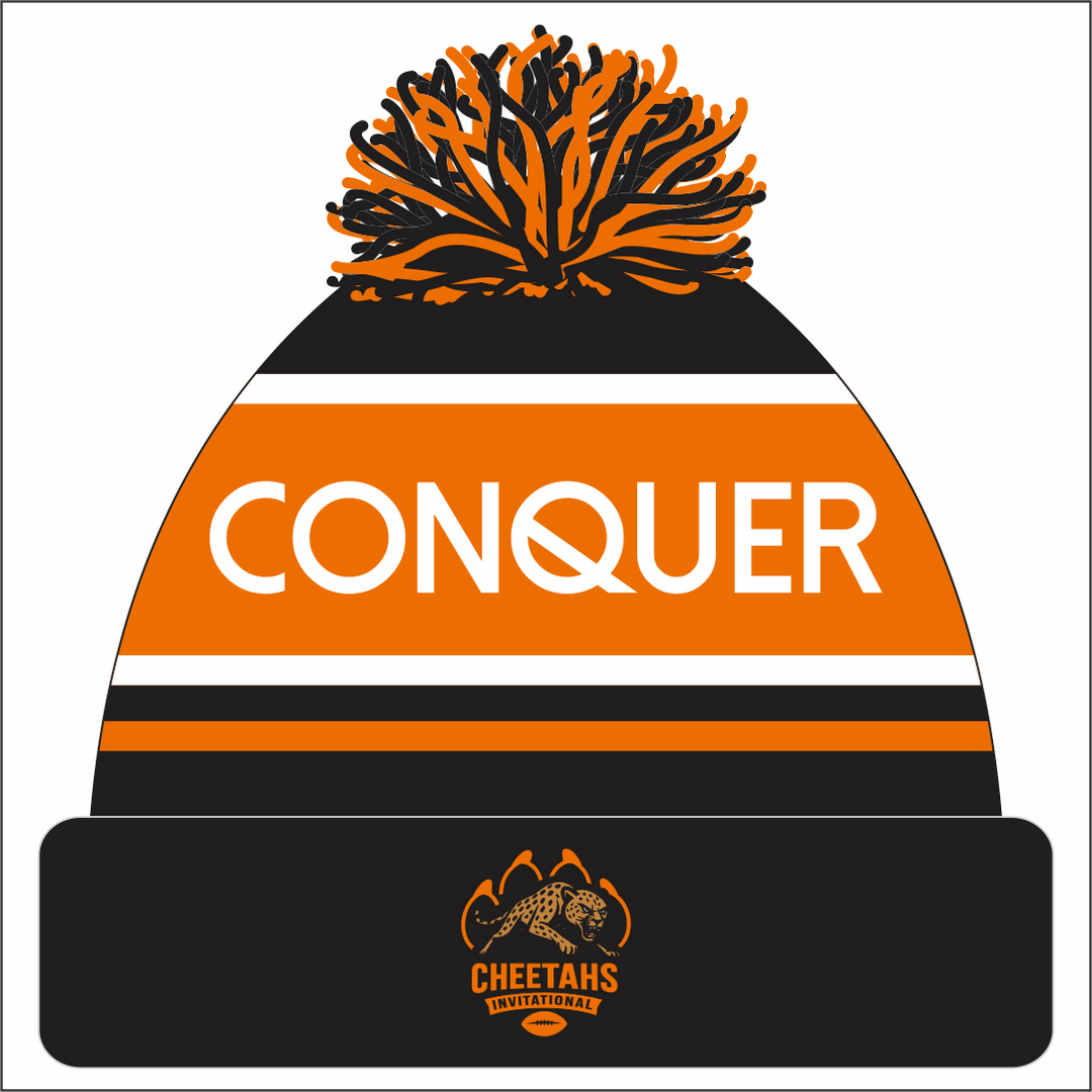 Cheetahs Invitational Bobble Hat ADULT - Orange Panel