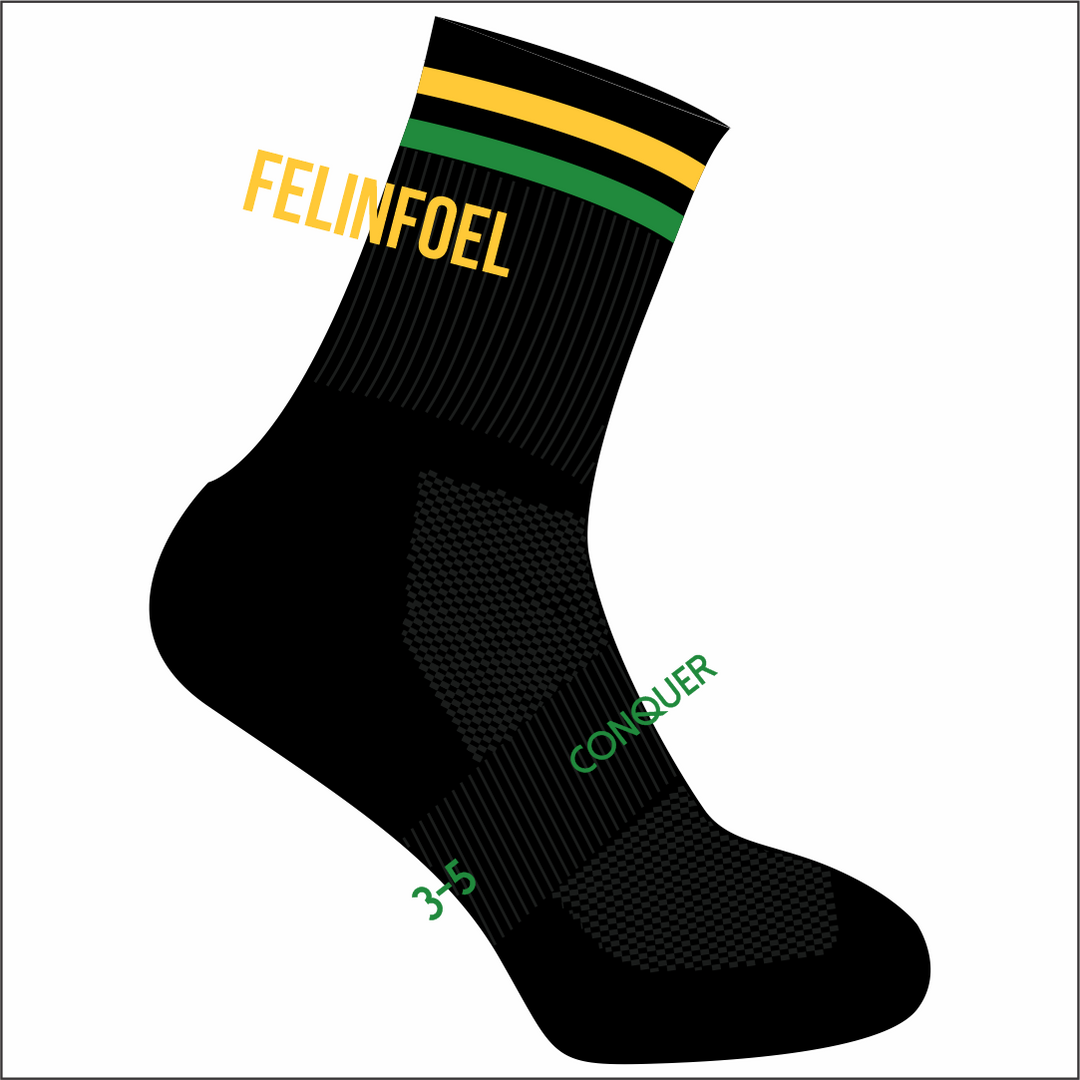 Felinfoel RFC CREW Socks KIDS - Black