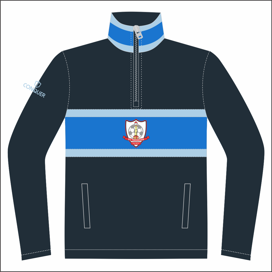 FC Tredegar Minis & Juniors 1/4 Zip Polar Fleece Midlayer KIDS