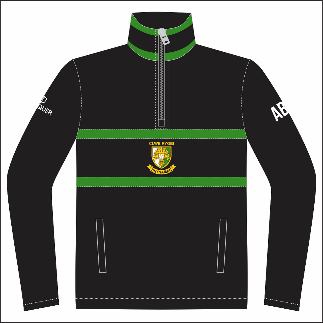 Brynamman RFC 1/4 Zip Polar Fleece Midlayer (Black) KIDS