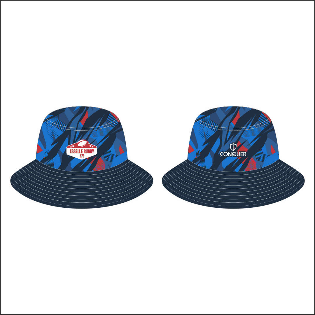 Esselle Rugby 7s MENS Team Reversible Bucket Hat KIDS - Blue & Navy