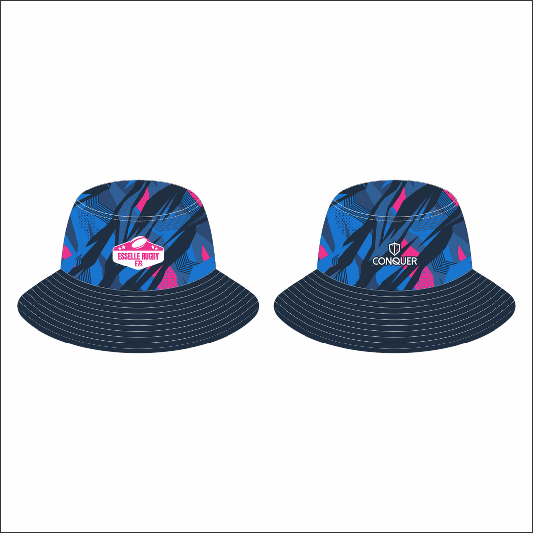 Esselle Rugby 7s WOMENS Team Reversible Bucket Hat KIDS - Blue & Navy