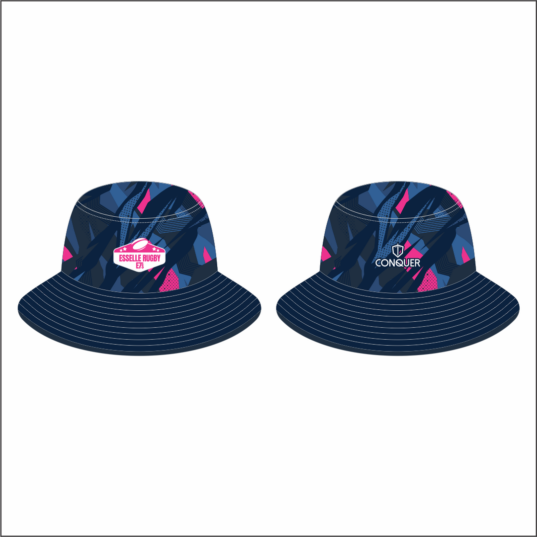 Esselle Rugby 7s WOMENS Team Reversible Bucket Hat KIDS - Blue & Navy