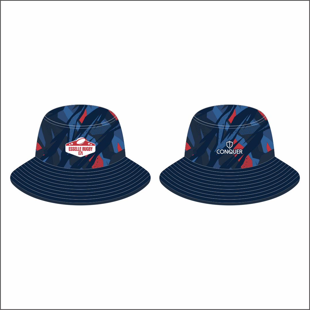 Esselle Rugby 7s MENS Team Reversible Bucket Hat KIDS - Blue & Navy