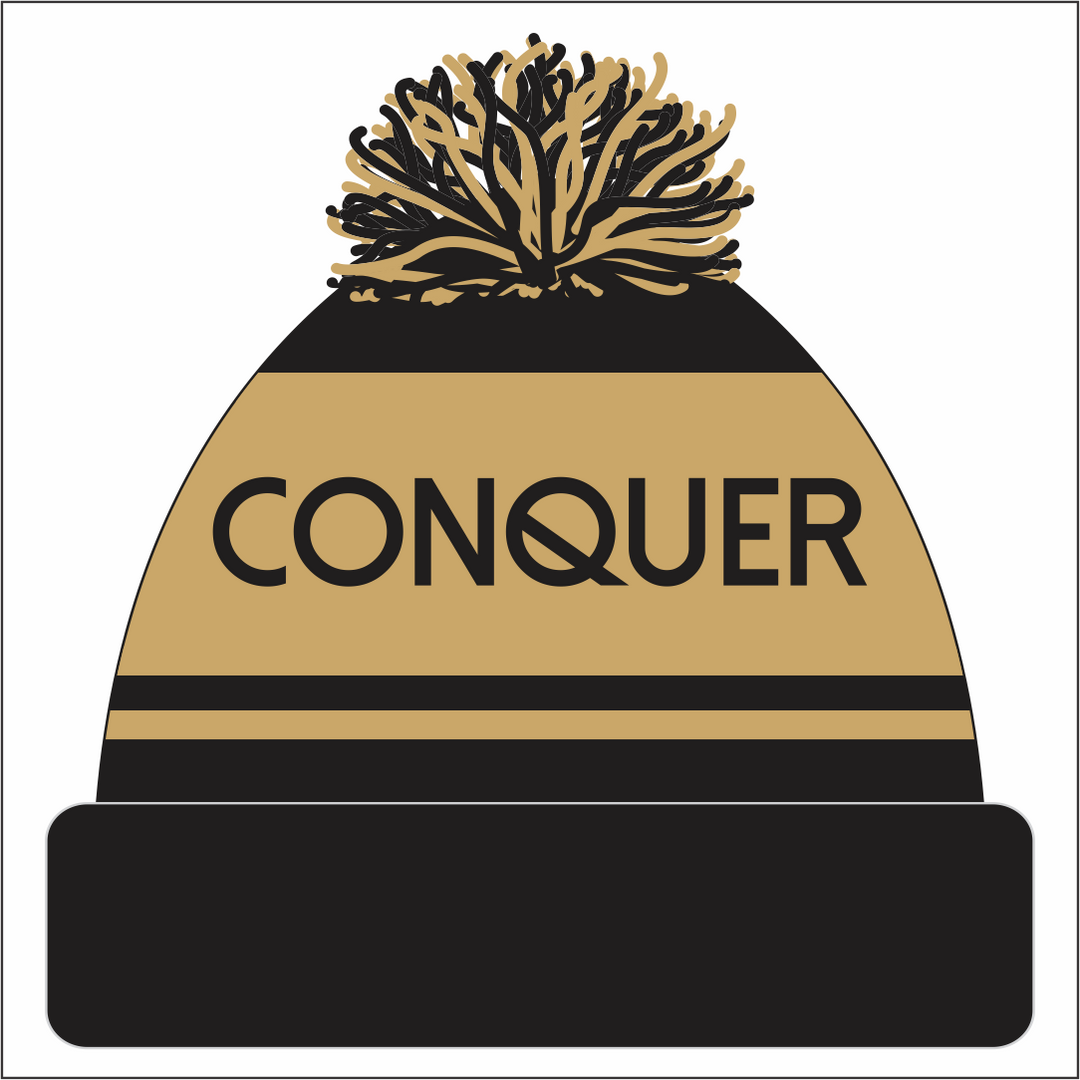 Amman United RFC Bobble Hat ADULT - Black & Beige