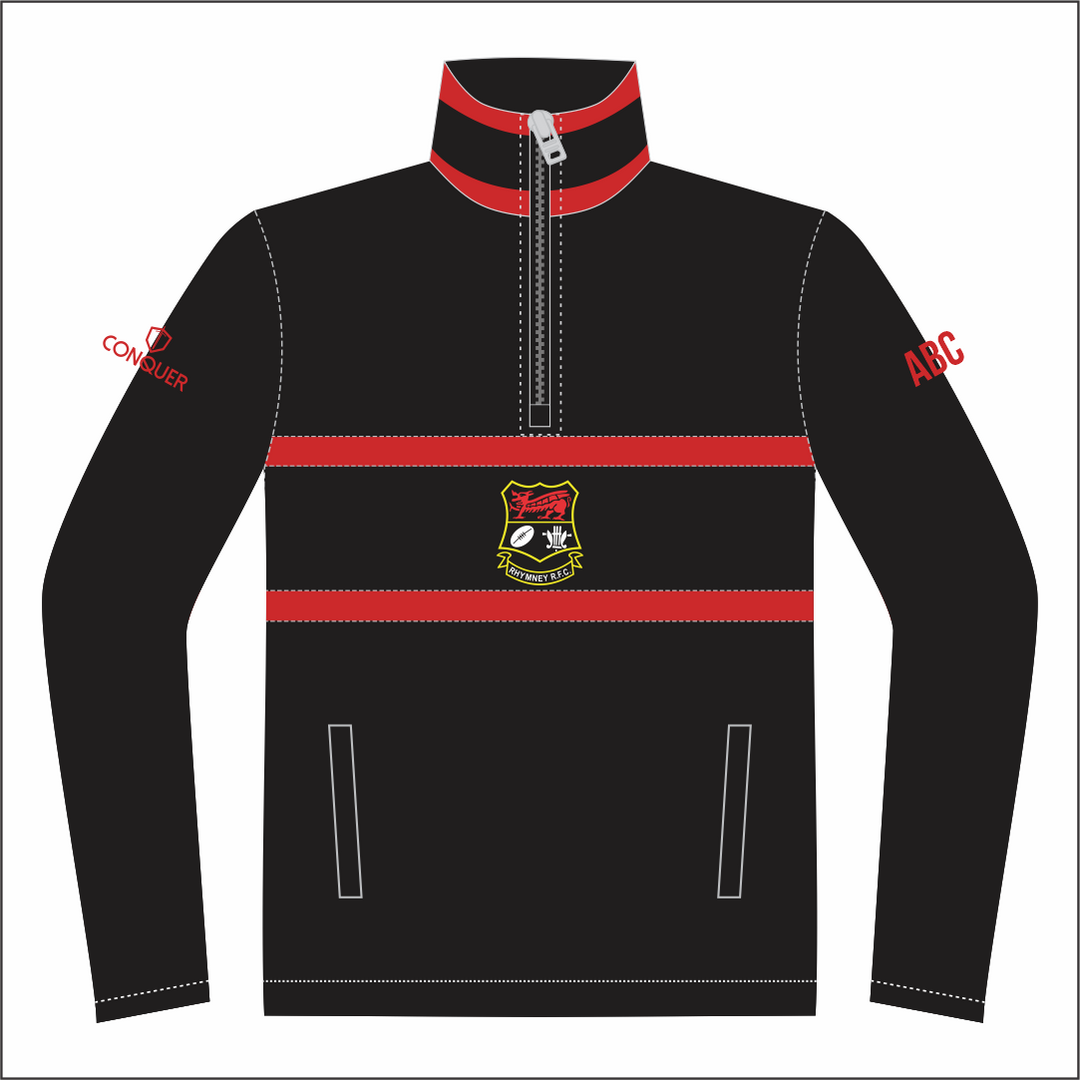 Rhymney RFC 1/4 Zip Polar Fleece Midlayer - 26/27