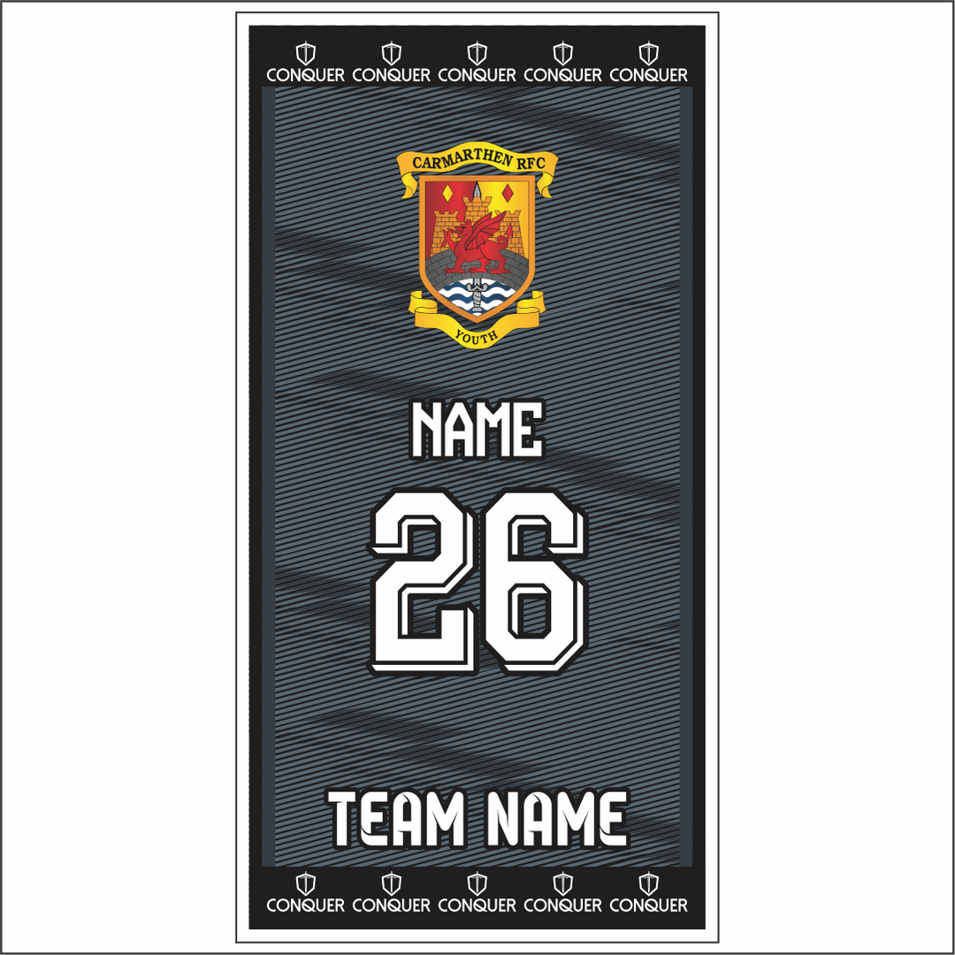 Carmarthen Quins RFC 26/27 Beach Towel