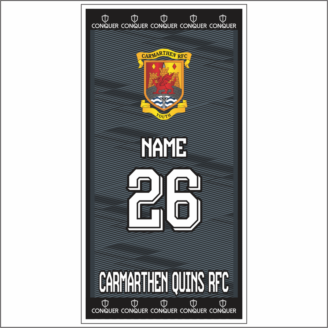 Carmarthen Quins RFC 26/27 Beach Towel