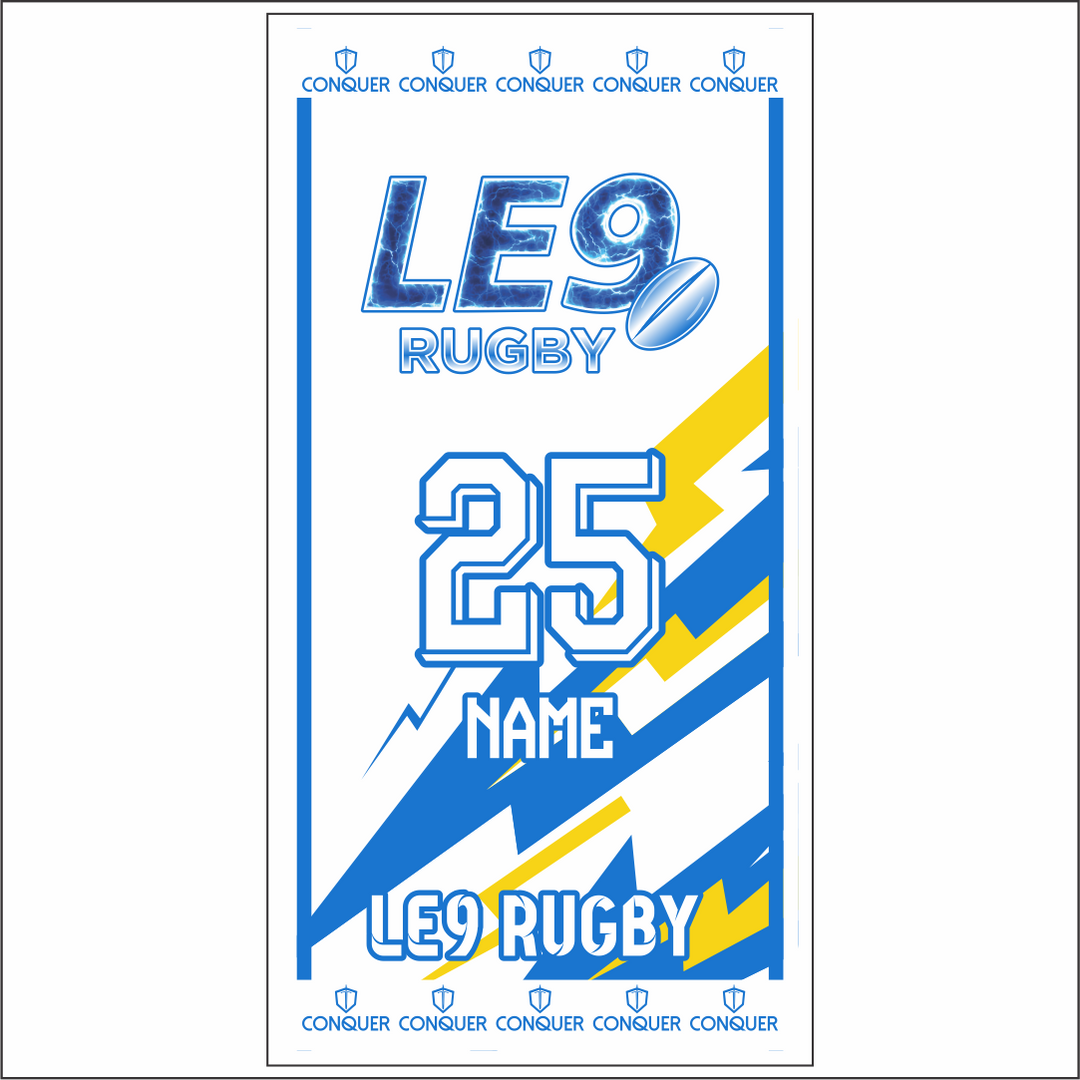 LE9 Rugby Beach Towel
