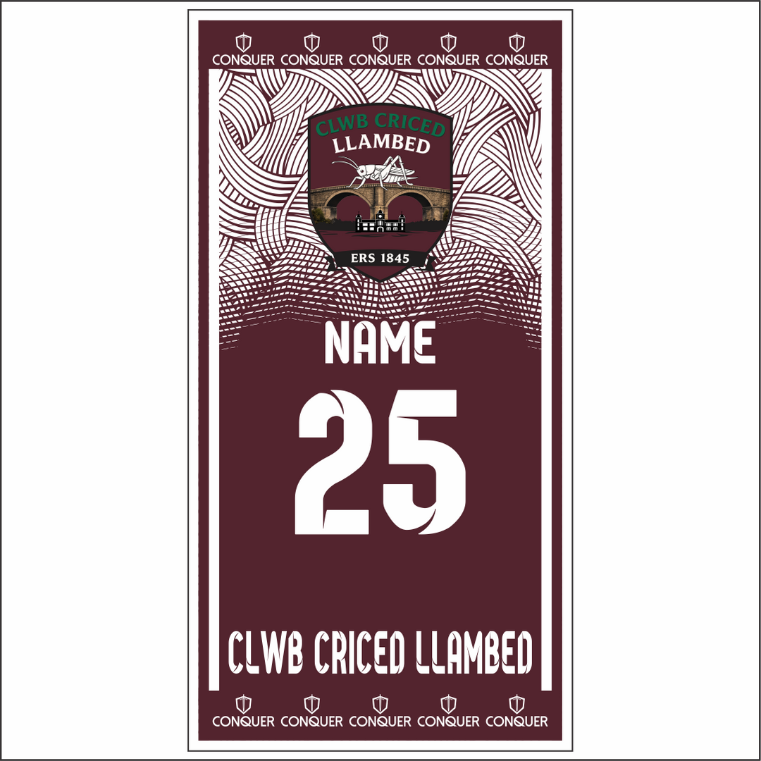 Clwb Criced Llambed Beach Towel