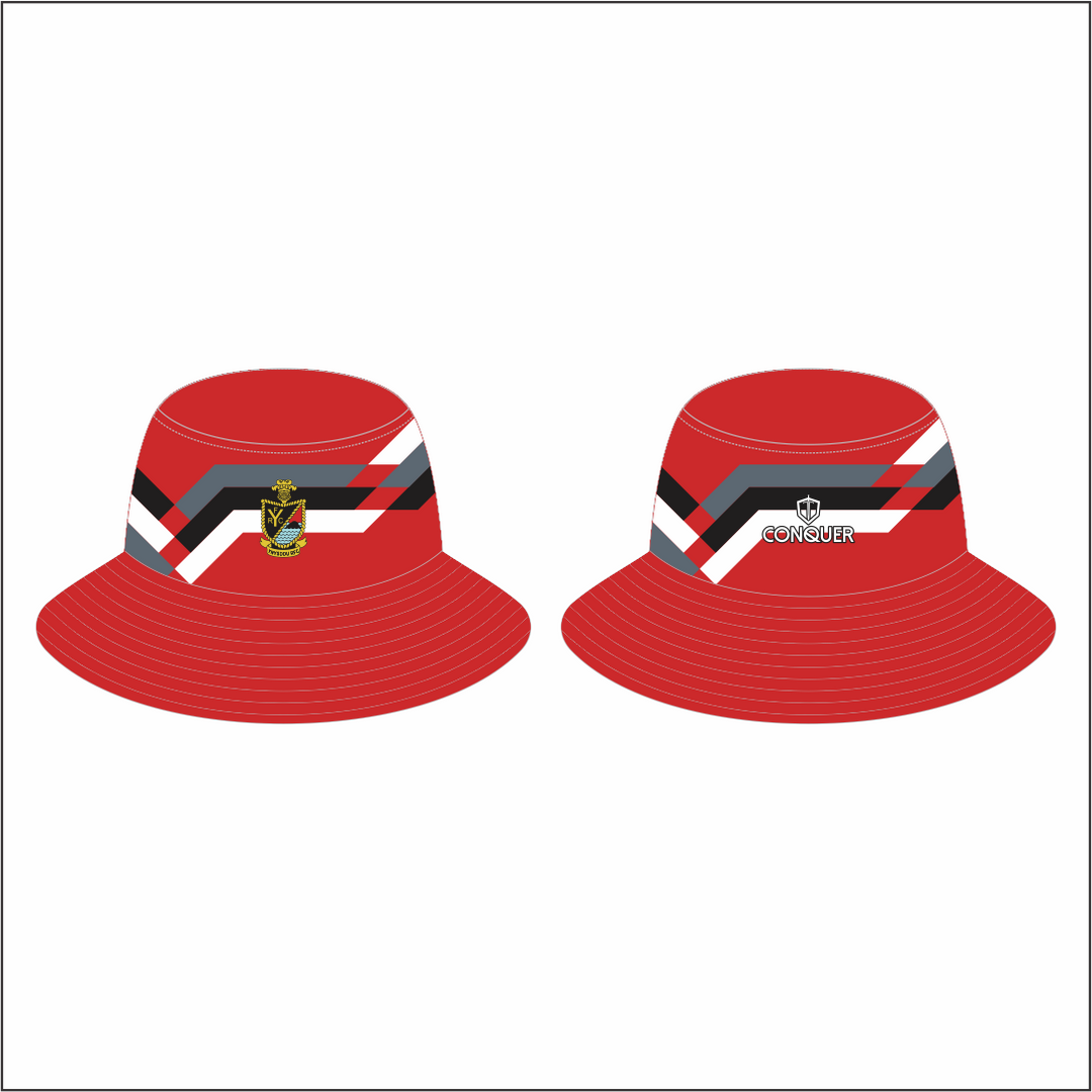 Ynysddu RFC Reversible Bucket Hat KIDS - Black & Red