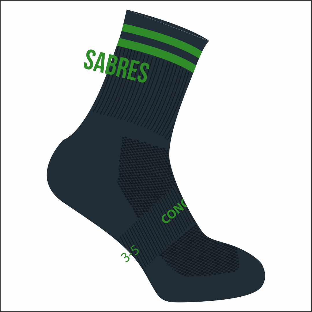 Swansea Valley Sabres Navy Crew Socks (Kids)