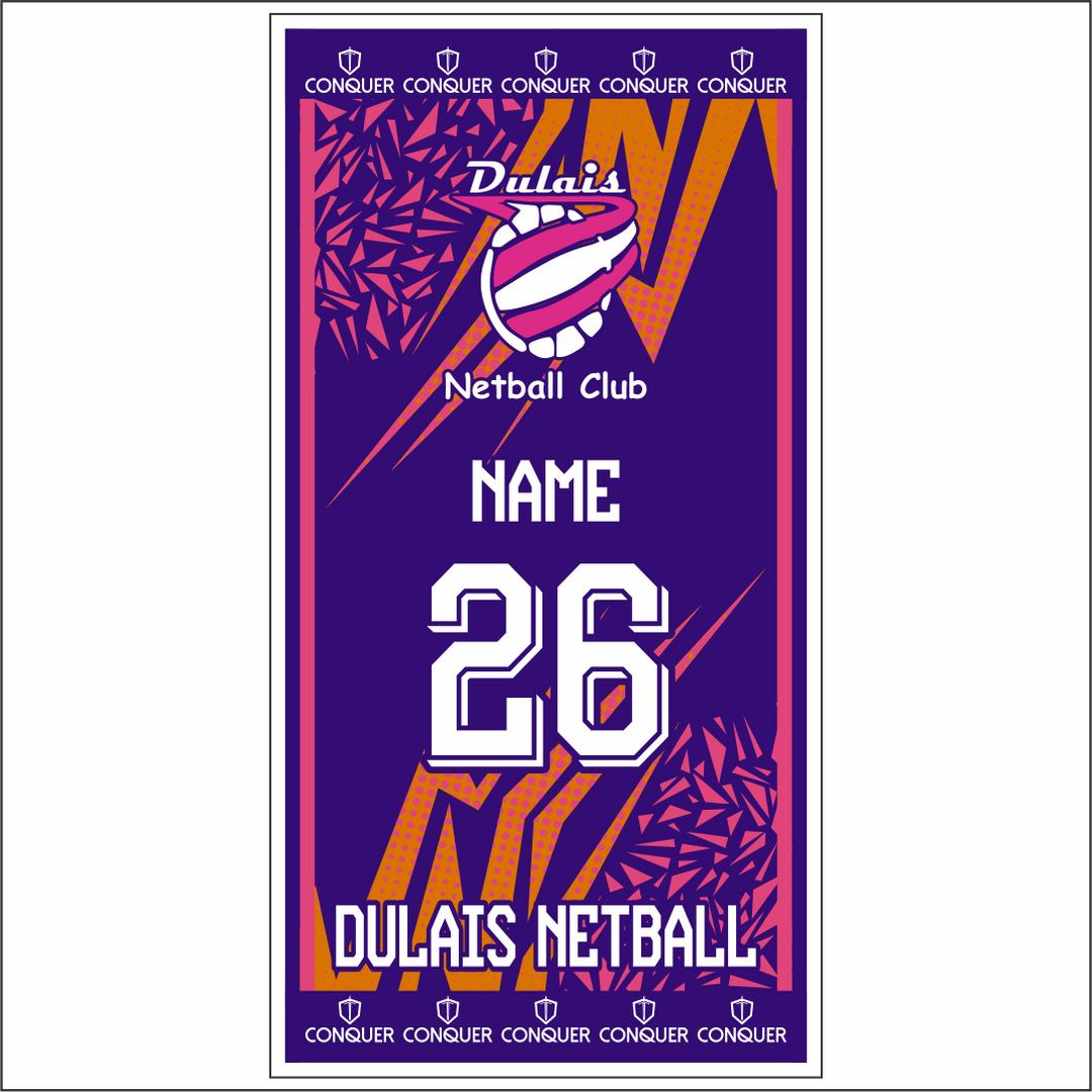 Dulais Netball Beach Towel
