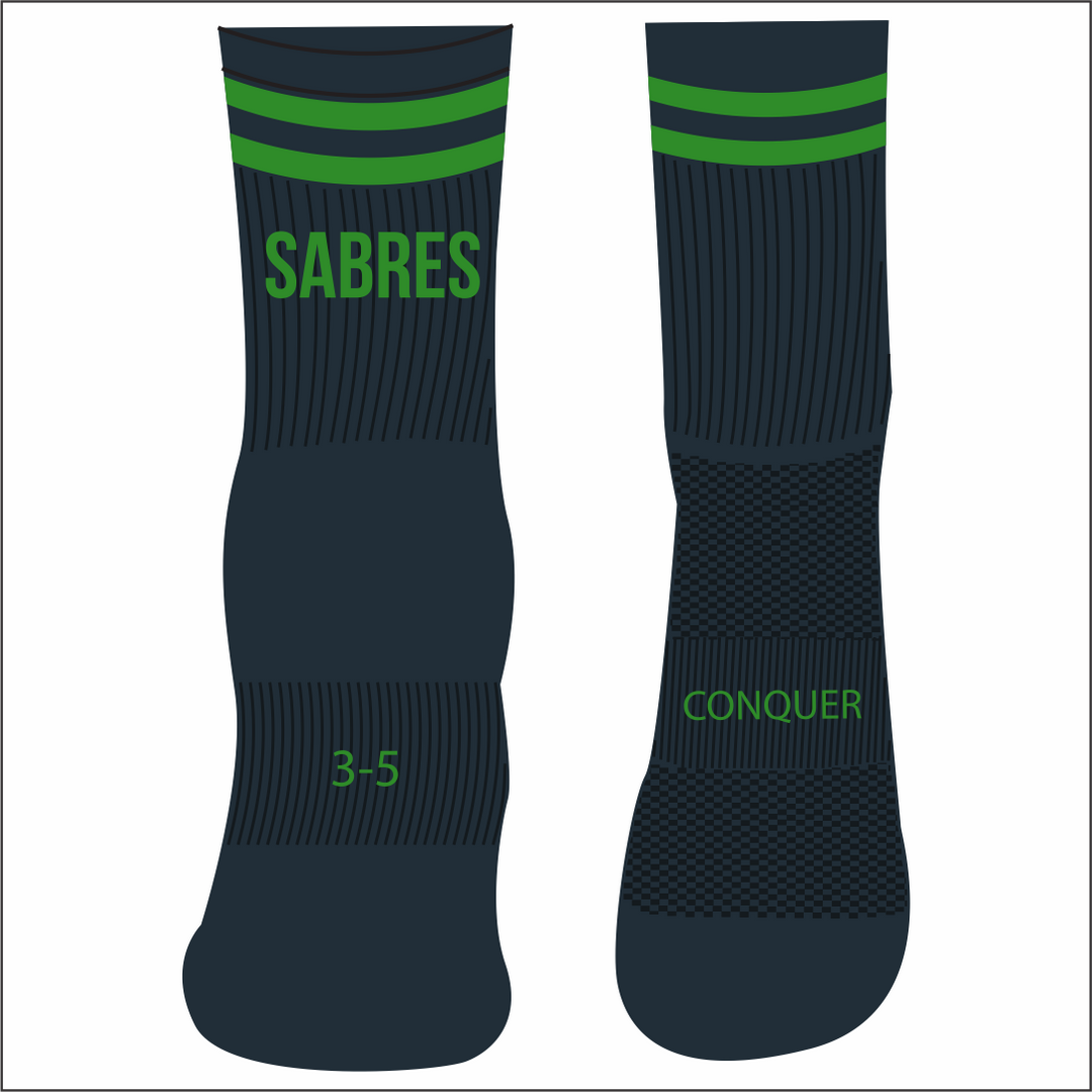 Swansea Valley Sabres Navy Crew Socks (Kids)