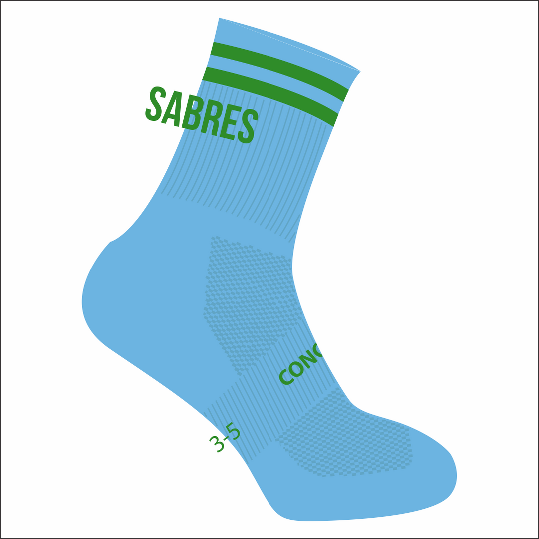Swansea Valley Sabres Sky Blue Crew Socks (Kids)