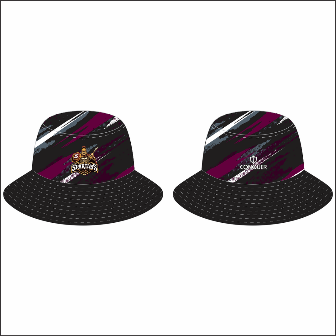 Lampeter Spartans Reversible Bucket Hat KIDS - Black & White