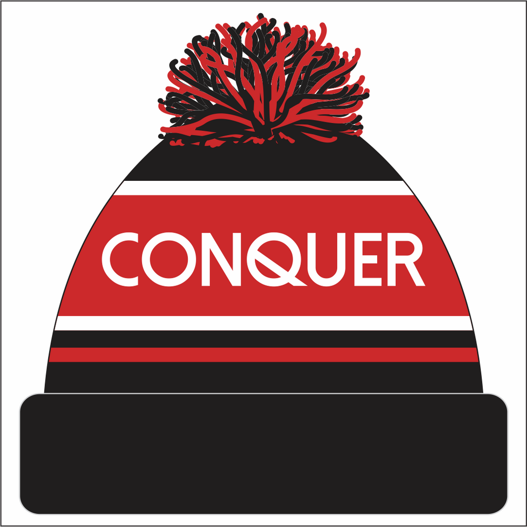 Bancffosfelen AFC Bobble Hat KIDS - Black & Red