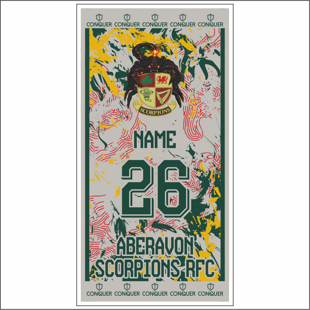 Aberavon Scorpions Beach Towel