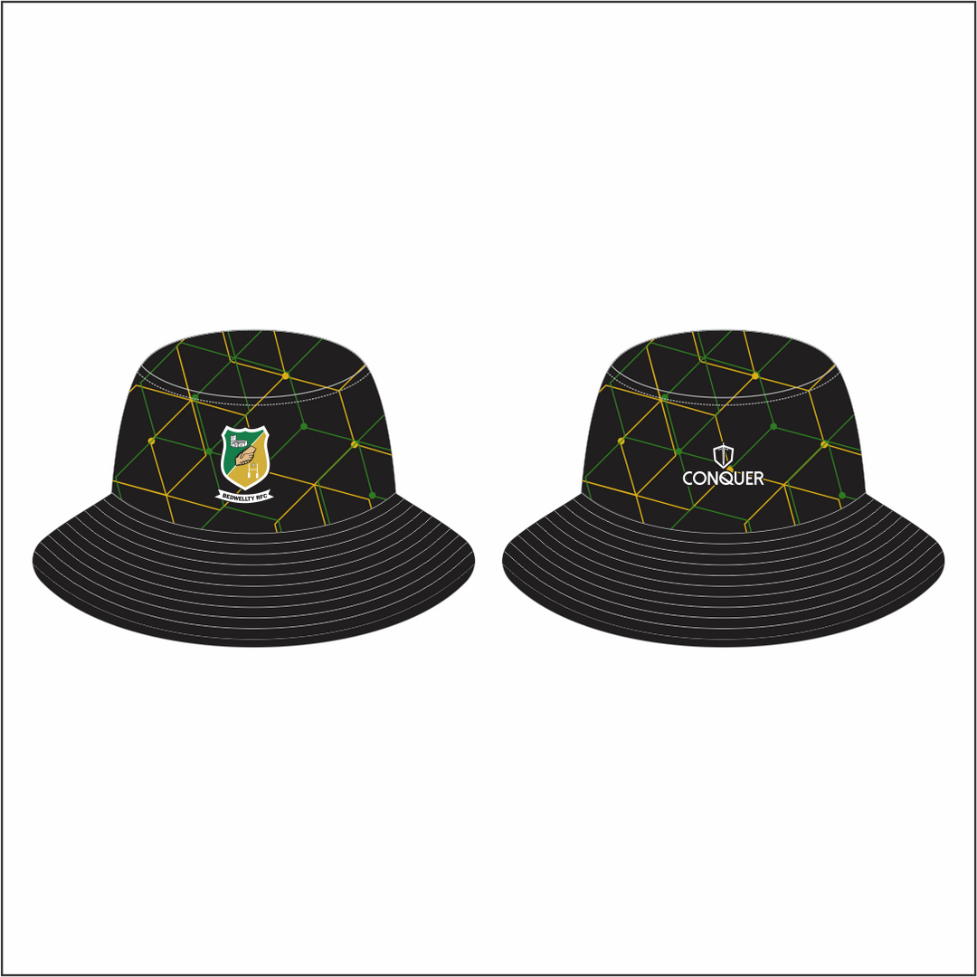Bedwellty RFC Reversible Bucket Hat KIDS - Black & Green
