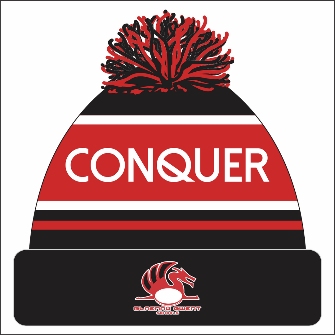 Blaenau Gwent Schools Bobble Hat ADULT