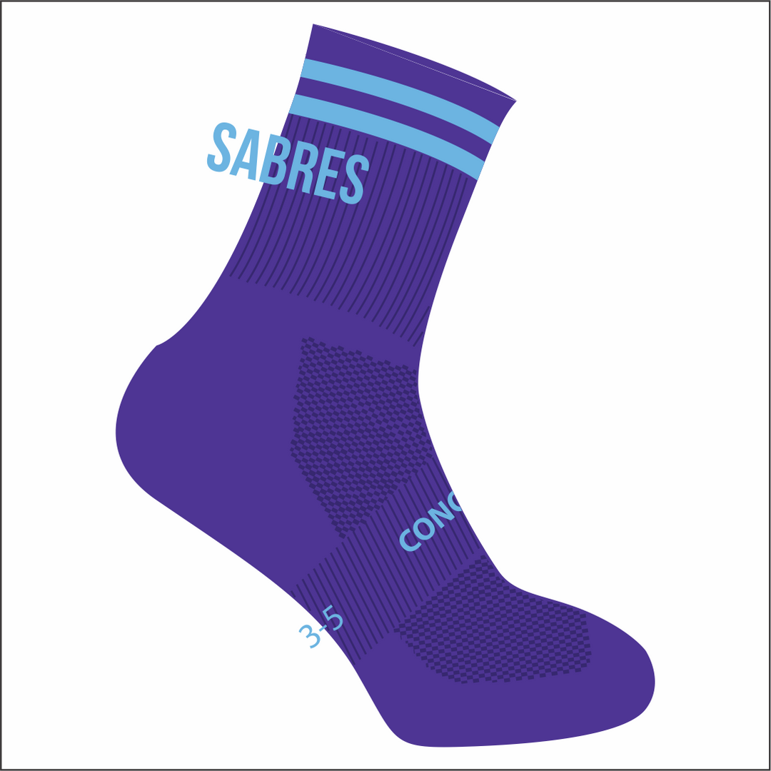 Swansea Valley Sabres Purple Crew Socks (Kids)