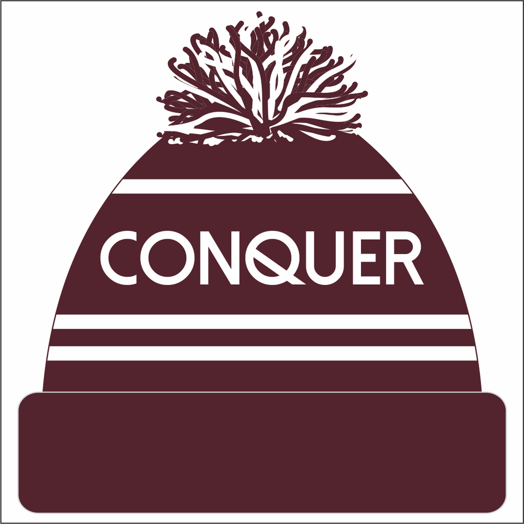 Clwb Criced Llambed Bobble Hat ADULT - Maroon & White