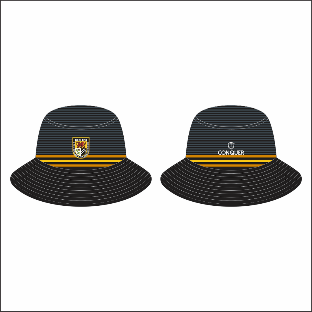 Deri RFC Reversible Bucket Hat ADULT - Black & Yellow