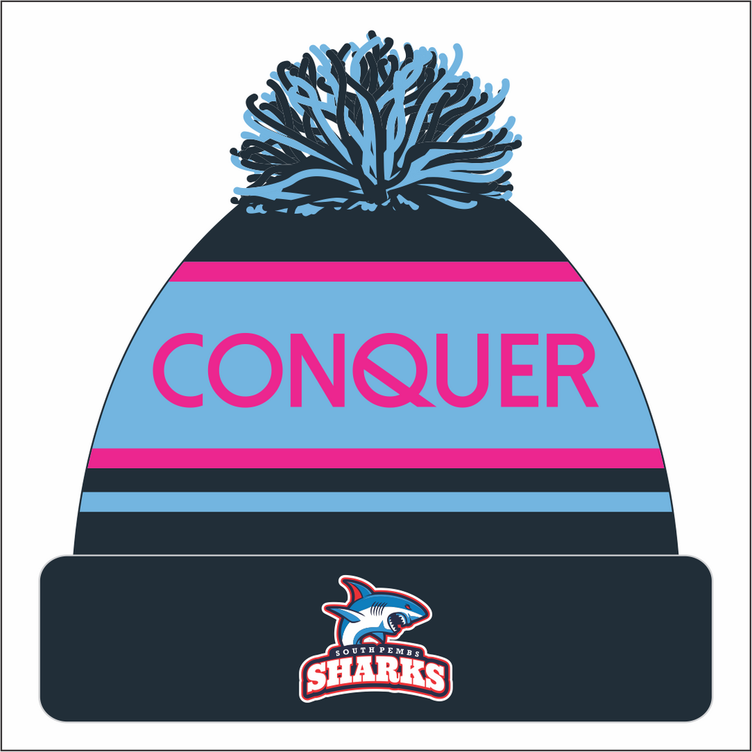 South Pembs Sharks Bobble Hat ADULT