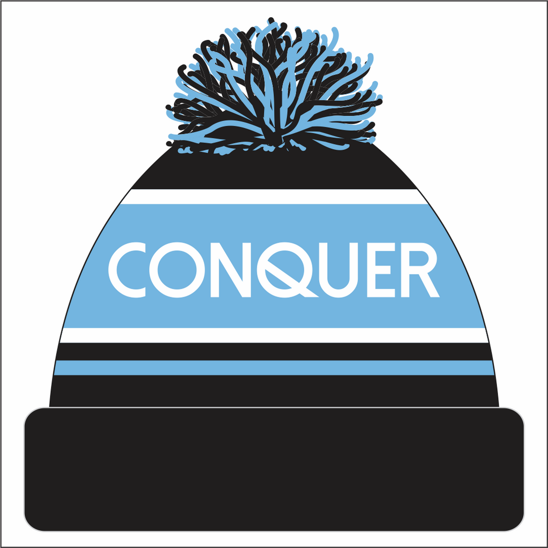 Rumney RFC Bobble Hat ADULT - Black & Blue
