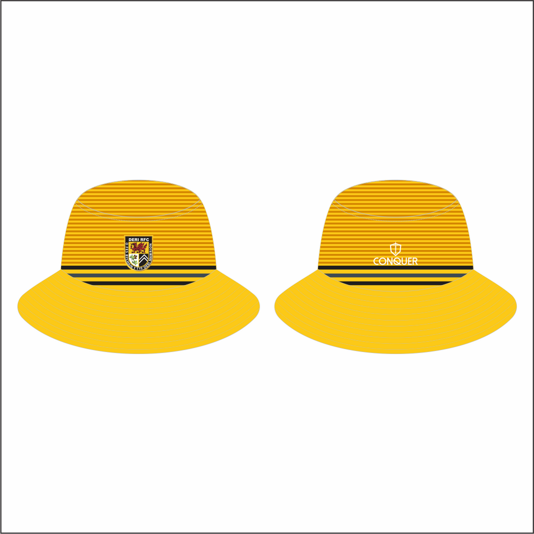 Deri RFC Reversible Bucket Hat ADULT - Black & Yellow