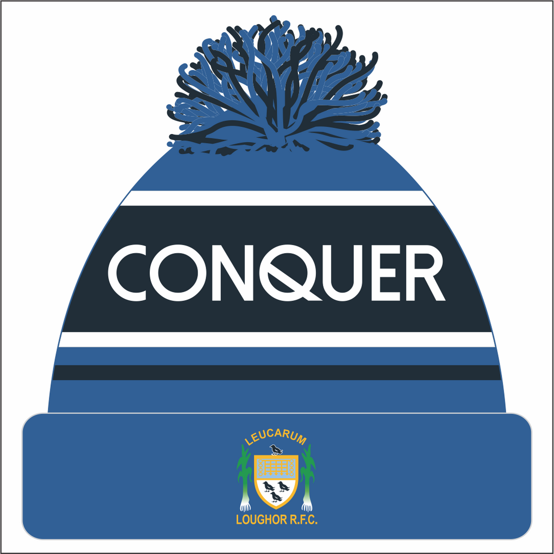 Loughor RFC Bobble Hat KIDS - Navy & Blue