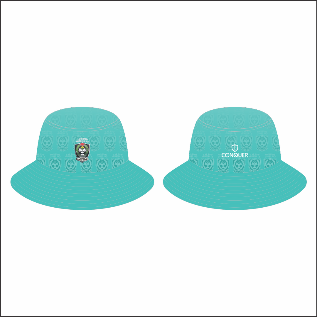 Tycroes LADIES RFC Reversible Bucket Hat ADULT - Red & Black