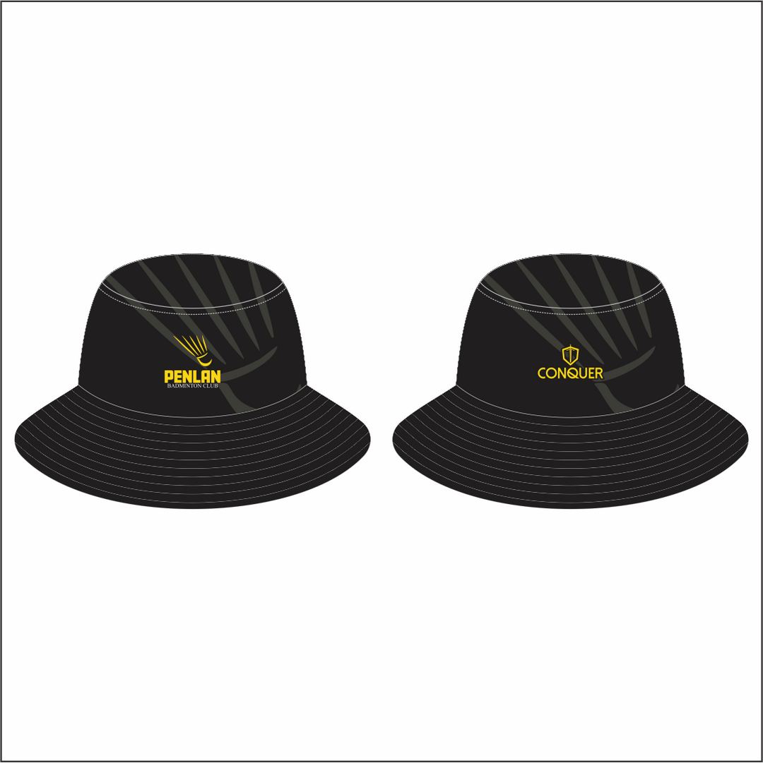 Penlan Badminton Reversible Bucket Hat KIDS - Black & White
