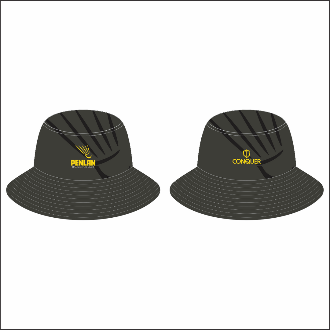 Penlan Badminton Reversible Bucket Hat KIDS - Black & White