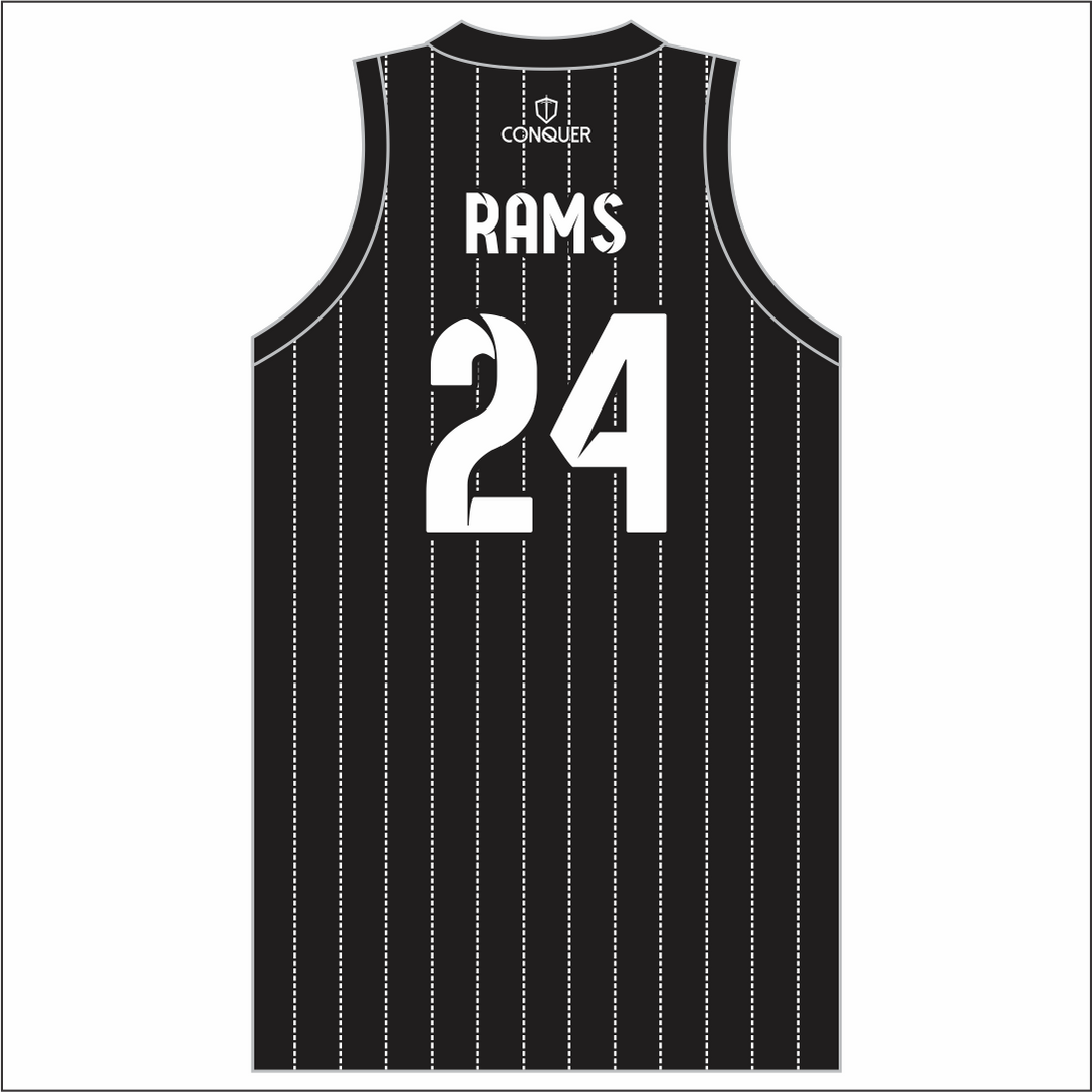 Tycroes RFC Black Sublimated Basketball Vest