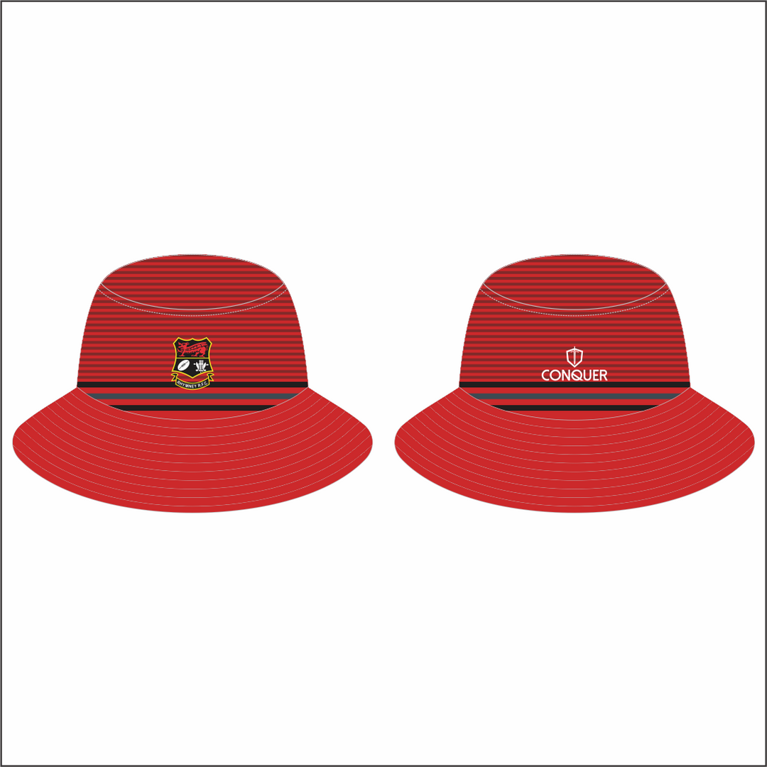 Rhymney RFC Reversible Bucket Hat KIDS - Black & Red, 26/27