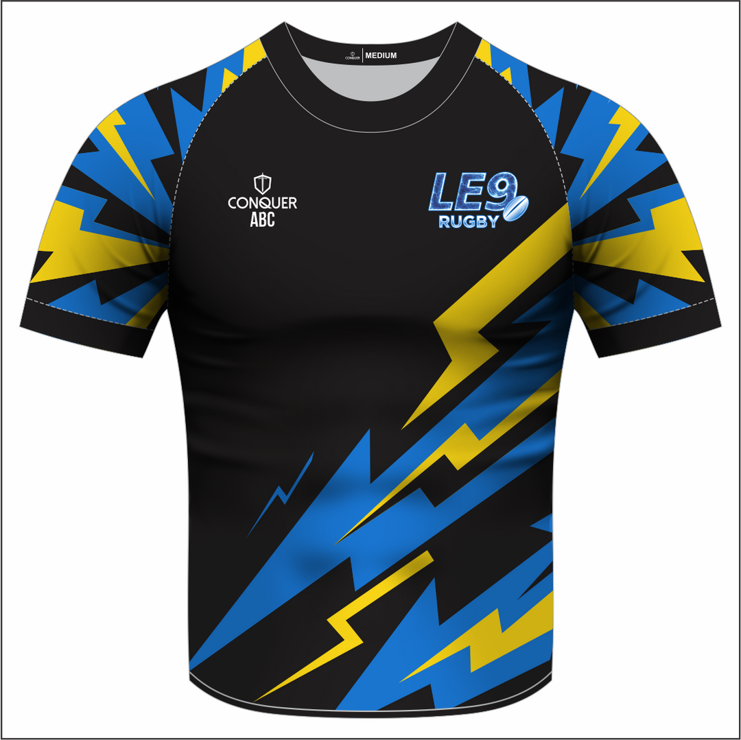 LE9 Rugby Sublimated T-Shirt KIDS - Black