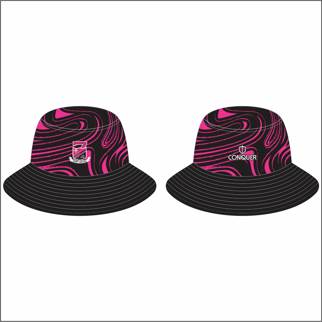 Bony Belles Reversible Bucket Hat ADULT - Black & Pink