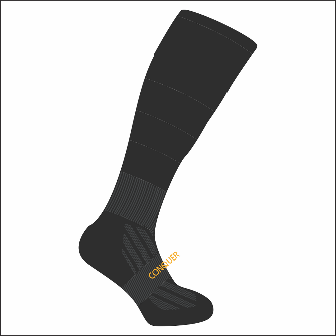 Builth Wells RFC PLAYING Socks KIDS - Black, 26/27