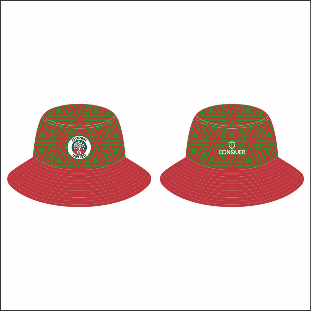 Fforest United Reversible Bucket Hat KIDS - Red & Green