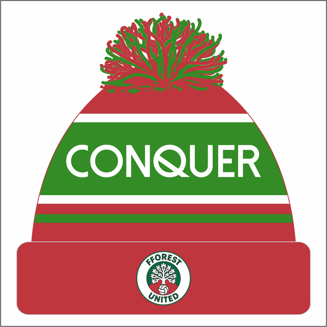 Fforest United Bobble Hat KIDS - Red & Green